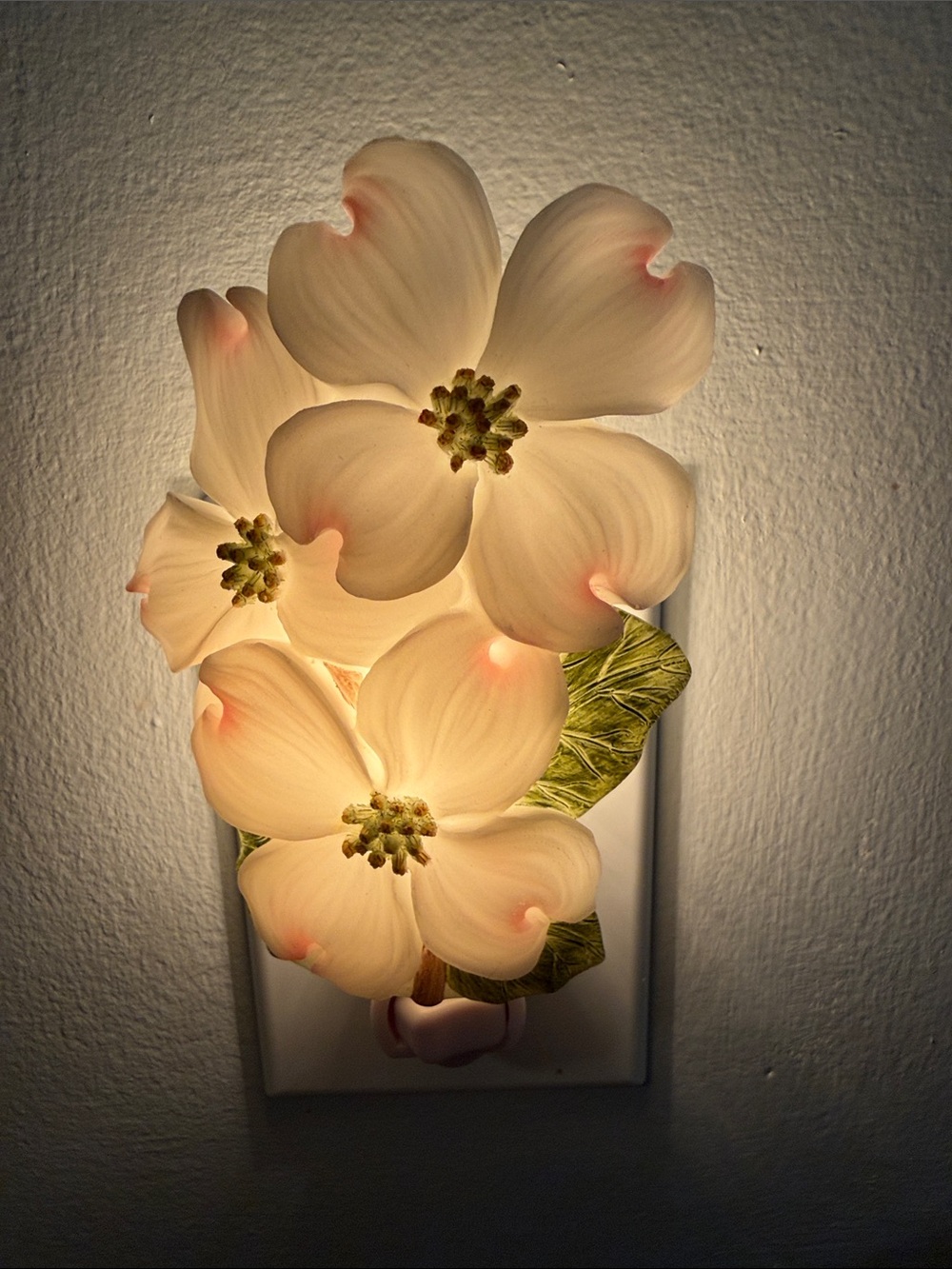 Dogwood Floral Night Light Wall Plug-In - y Ibis and Orchid Design. New in box